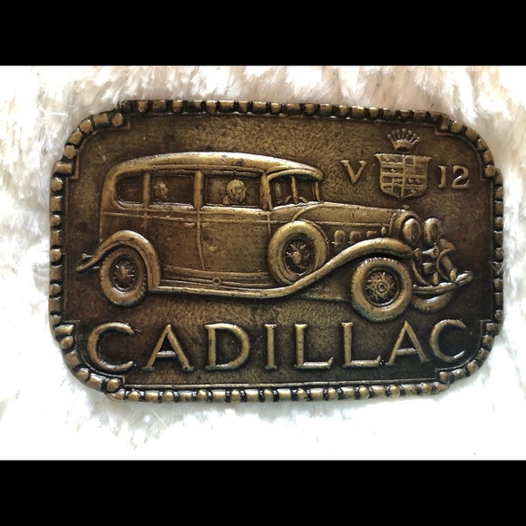 Vintage NÉW 1931 Cadillac V-12 Belt Buckle from the 70’s - Picture 1 of 7